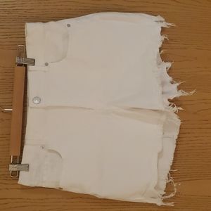 Sz 12 Express Raw Hem High Rise White Shorts